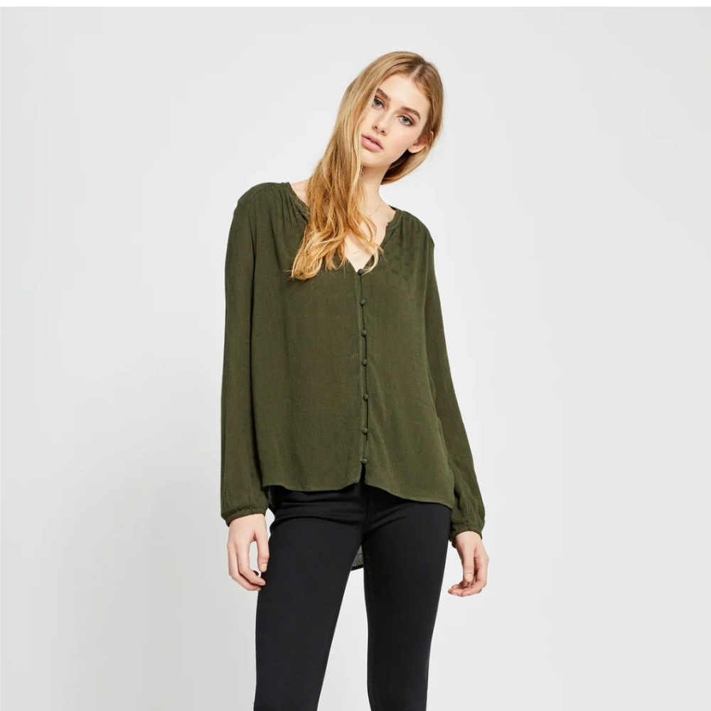 Gentle Fawn Emma blouse olive green size XS